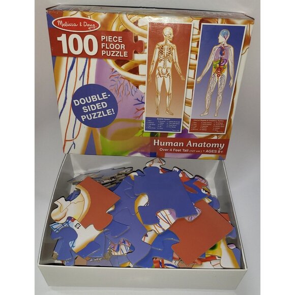 MELISSA & DOUG Human Anatomy Double-Sided Floor Puzzle 100 Pieces! - Picture 11 of 12